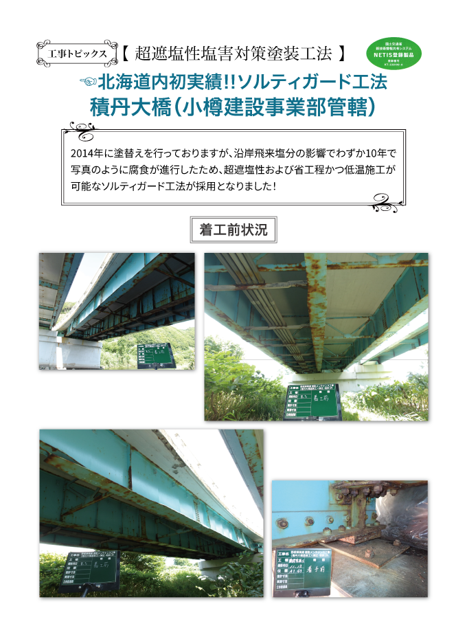北海道積丹大橋、ソルティガード工法